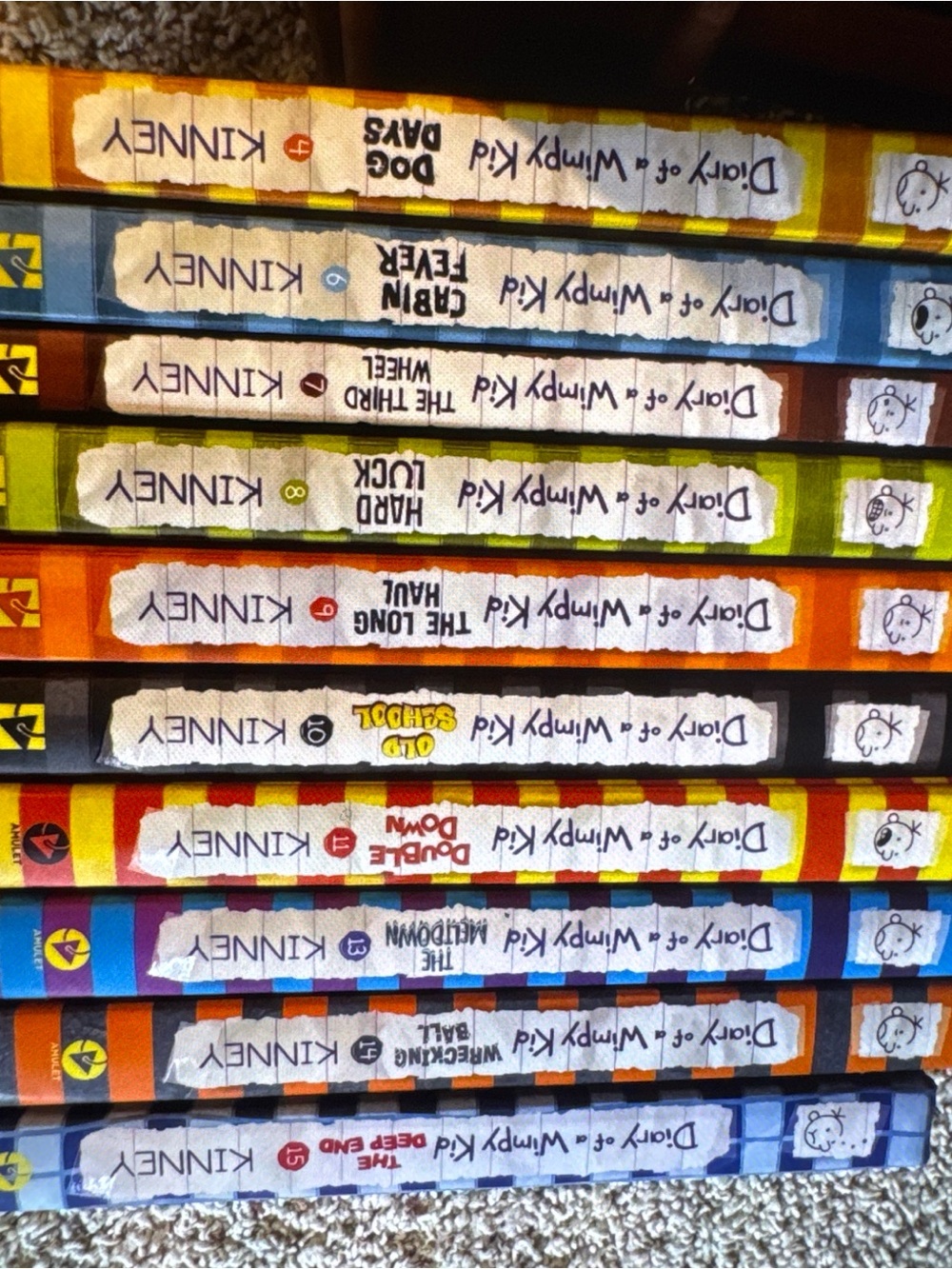 Diary of a Wimpy Kid Book Set - Colorful Spines